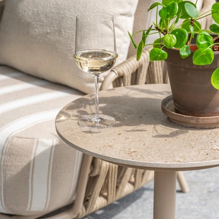 4 Seasons Outdoor Boaz Bijzettafel Latte - Ø45 cm - afbeelding 3