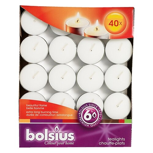 heks Aangepaste belediging Bolsius Theelichten 6 uur Wit - 40 st. | Tuincentrum De Boet