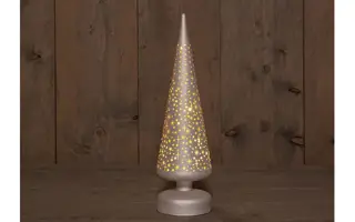 LED Boompje Glas Sterren Ø9x30 cm - Champagne - afbeelding 1