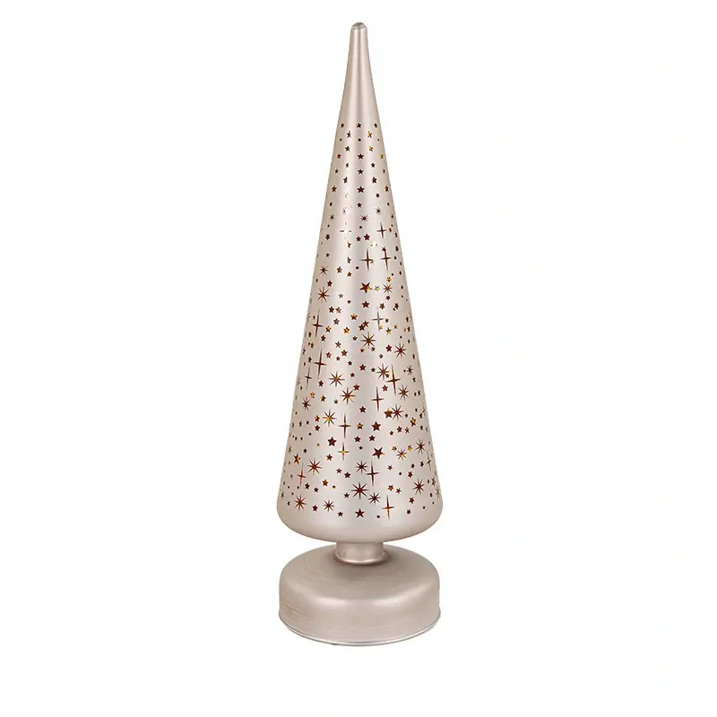 LED Boompje Glas Sterren Ø9x30 cm - Champagne - afbeelding 2