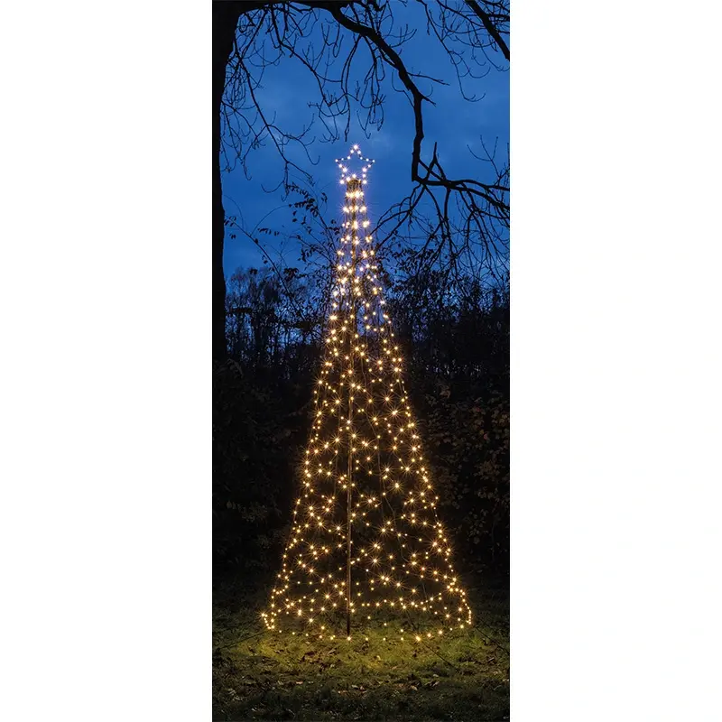 LED Vlaggenmast verlichting Boom met Ster incl. Paal Flash - 100x320 cm