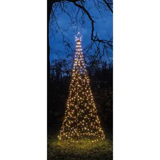 LED Vlaggenmast verlichting Boom met Ster incl. Paal Flash - 100x320 cm
