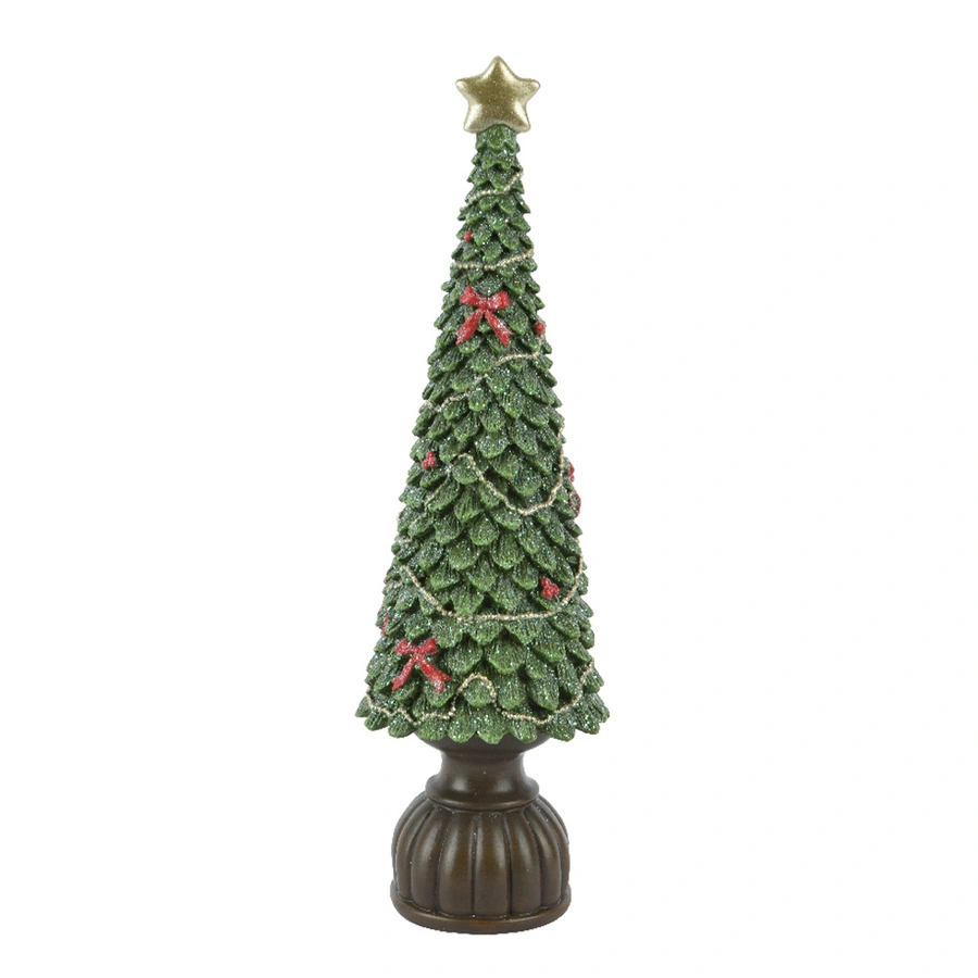 Beeldje Kerstboom met Strikjes - 36 cm