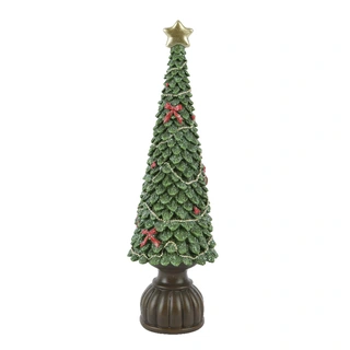 Beeldje Kerstboom met Strikjes - 36 cm