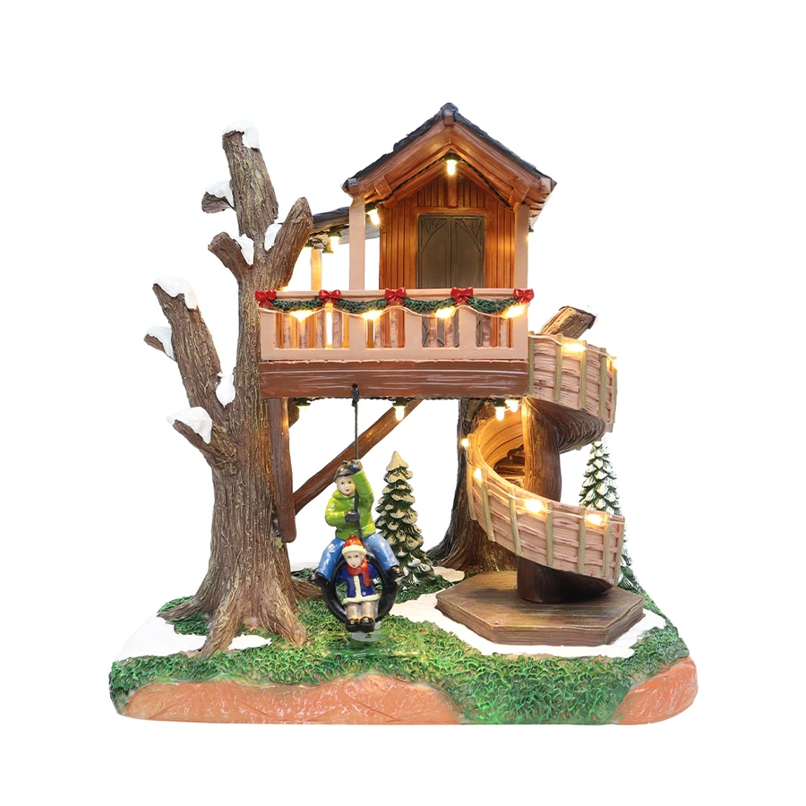 Santaville Boomhut met Kinderen LED