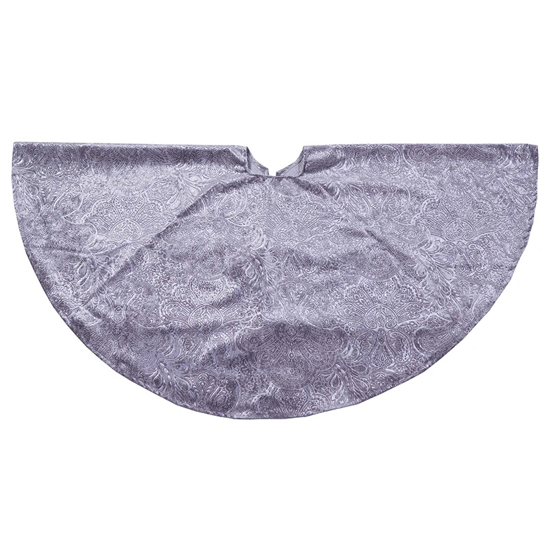 Kerstboomkleed Fluweel Barok Grijs - Ø120 cm