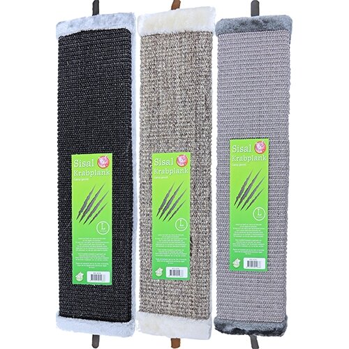 Boon Krabplank Sisal met Catnip en Pluche - 14x63 cm - 3 kleuren