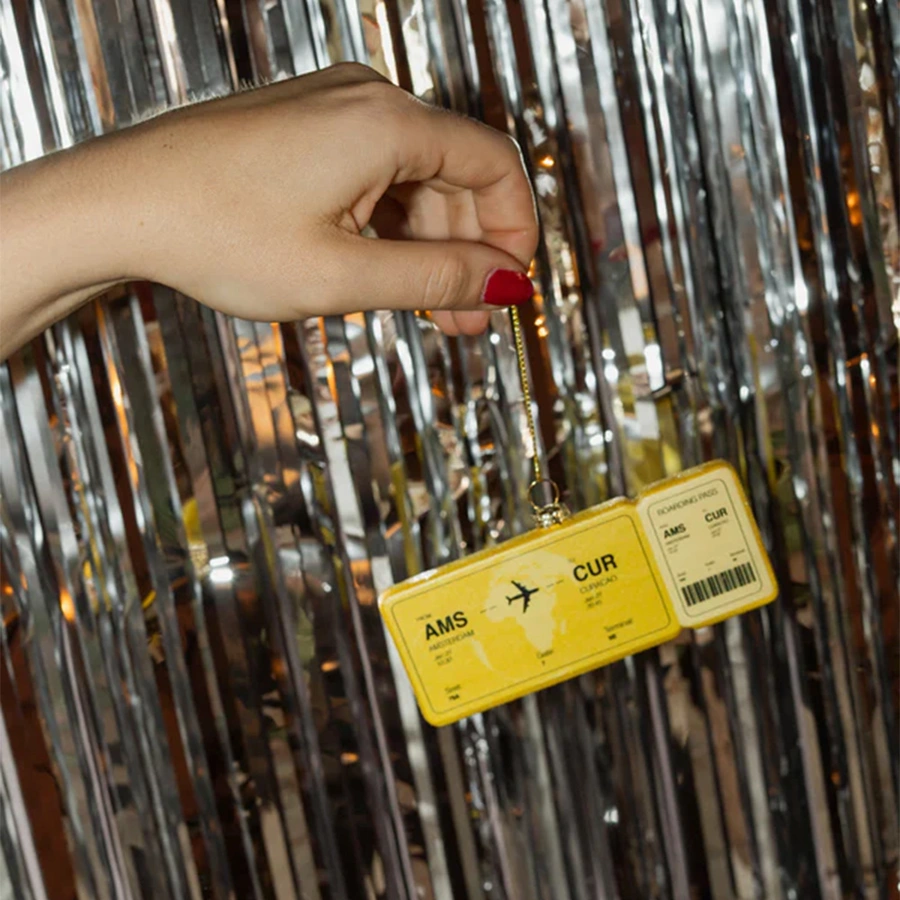 Yup Kerstornament Boardingpass Amsterdam - Curaçao - afbeelding 5
