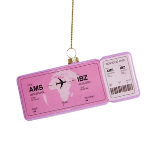 Yup Kerstornament Boardingpass Amsterdam - Ibiza - afbeelding 1