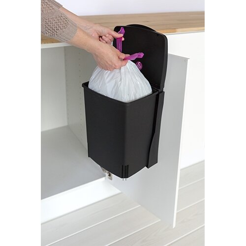 pen Kreunt roltrap Brabantia Afvalemmer Built-In Bin 10 liter - Zwart | De Boet