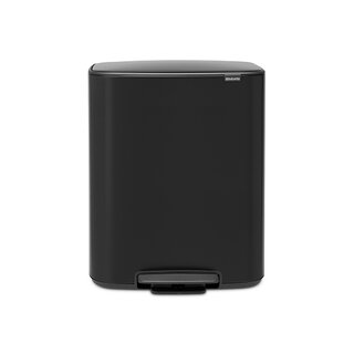 Brabantia Bo Pedaalemmer 2 x 30 liter - Matt Black - afbeelding 2