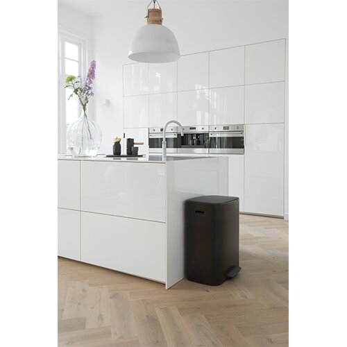 Brabantia Bo Pedaalemmer 2 x 30 liter - Matt Black - afbeelding 5