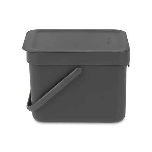 Brabantia Sort & Go Afvalemmer 6 liter - Grey - afbeelding 2
