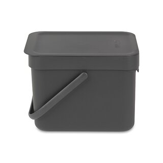 Brabantia Sort & Go Afvalemmer 6 liter - Grey - afbeelding 2
