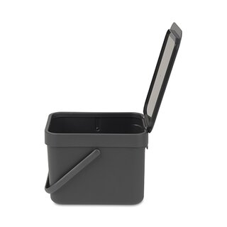 Brabantia Sort & Go Afvalemmer 6 liter - Grey - afbeelding 3