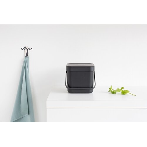 Brabantia Sort & Go Afvalemmer 6 liter - Grey - afbeelding 4