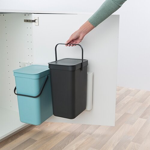 bevel verwijzen Omgaan Brabantia Sort & Go Inbouw Prullenbak 2 x 12 l - Mint/Grey | De Boet