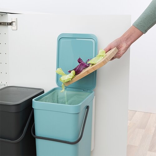 constante zeevruchten nakomelingen Brabantia Sort & Go Inbouw Prullenbak 2 x 16 l - Mint/Grey | De Boet constante zeevruchten nakomelingen Brabantia Sort & Go Inbouw Prullenbak 2 x 16 l - Mint/Grey | De Boet
