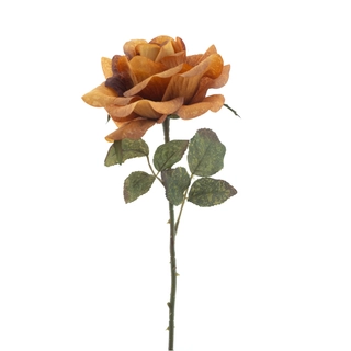 Kunstbloem Brandy Rose Monica Geel - 50 cm