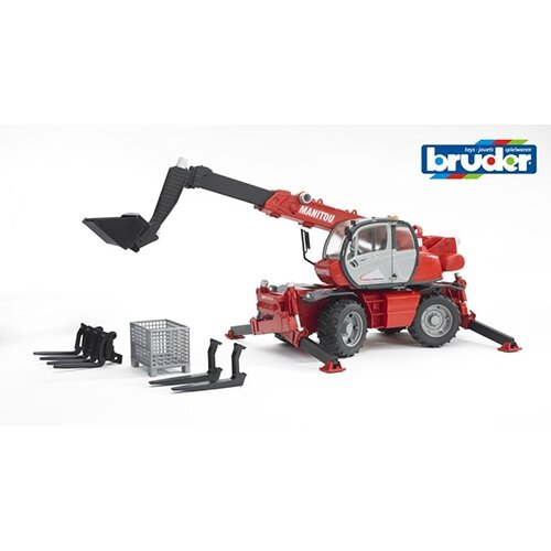 Bruder Manitou Telescooplader met Accessoires