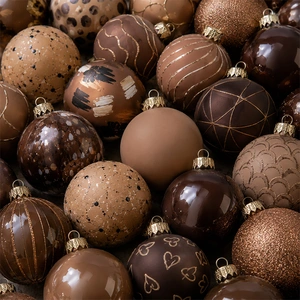 Bruine kerstballen