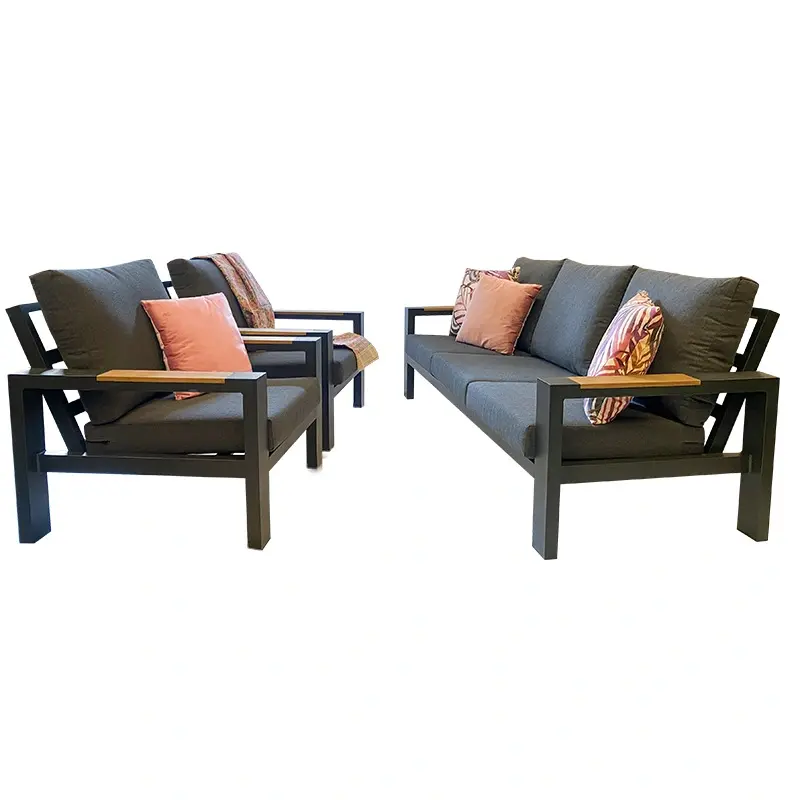 Buitengewoon Boet Benton Loungset 3 dlg. - Antraciet - afbeelding 4