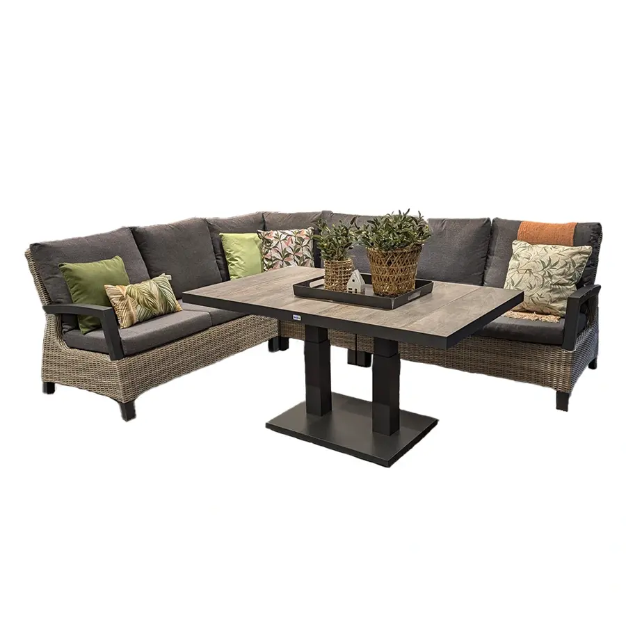 Buitengewoon Boet Cascaval Lounge- Diningset Antraciet - afbeelding 1