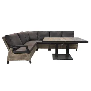 Buitengewoon Boet Cascaval Lounge- Diningset Antraciet - afbeelding 2