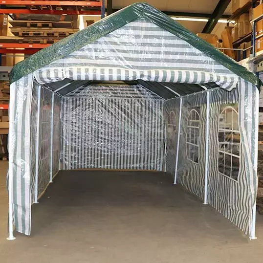 Buitengewoon Boet Partytent 300x600 cm - Groen/Wit - afbeelding 2