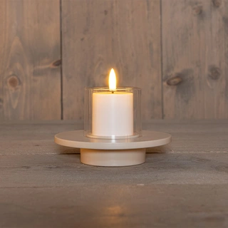 Buitenkaars 3D Vlam Zand - Ø14x8,5 cm
