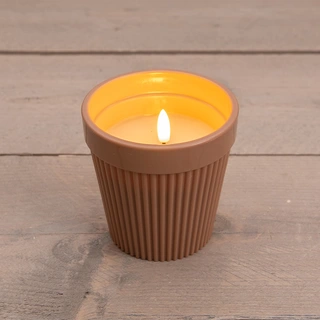 Buitenkaars In Pot Terra - Ø11x11 cm