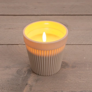 Buitenkaars In Pot Zand - Ø11x11 cm