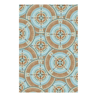 Blommie's Buitenkleed Blauw/Bruin - 180x270 | De Boet