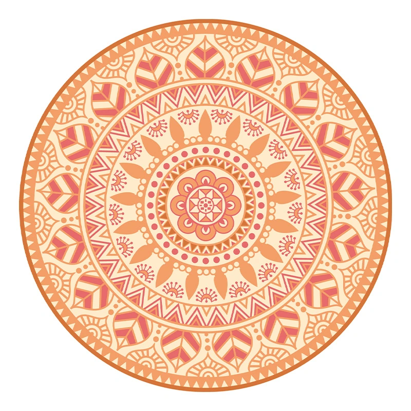 Blommie's Buitenkleed Koraal/Roze/Crème - Ø180 cm