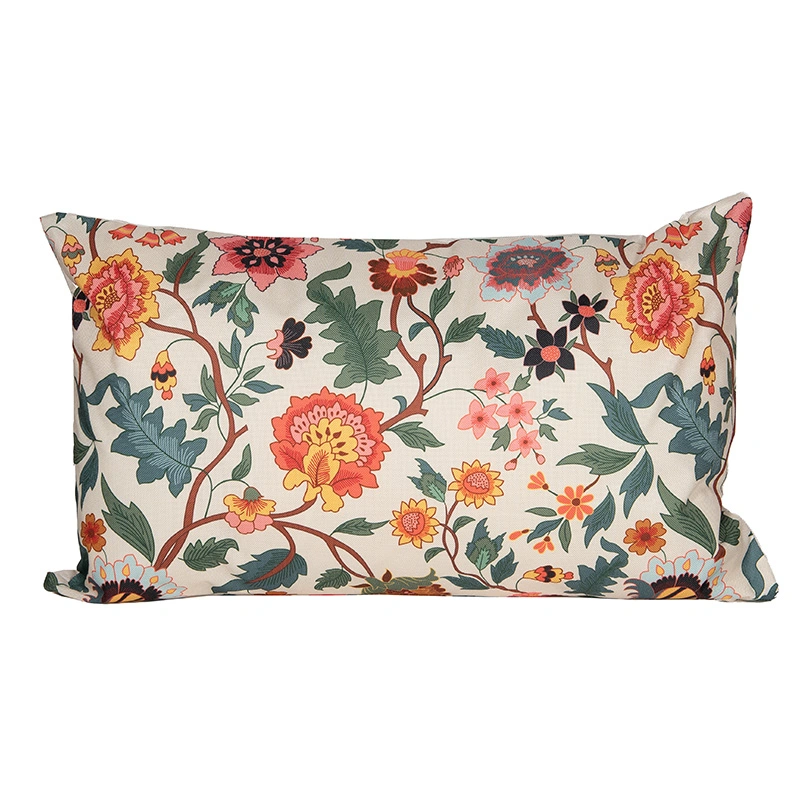 Anna's Collection Buitenkussen Vintage Bloemen - 50x30 cm