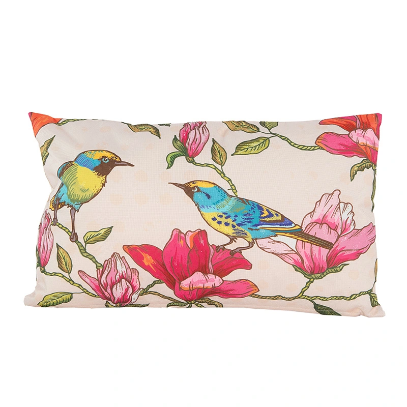 Anna's Collection Buitenkussen Vogels - 50x30 cm