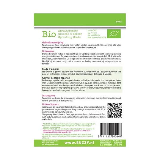 Buzzy® Bio Knip & Eet Daikonkers - afbeelding 2