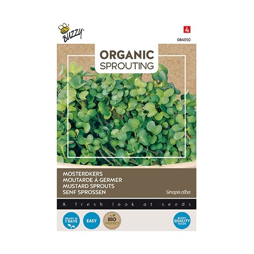 Buzzy® Organic Sprouting Mosterdkers  (BIO) - afbeelding 1