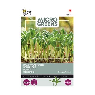 Buzzy® Microgreens, Borage (komkommerkruid) - afbeelding 1