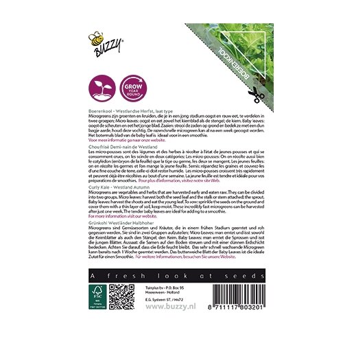 Buzzy® Microgreens, Boerenkool Westlandse Herfst - afbeelding 2