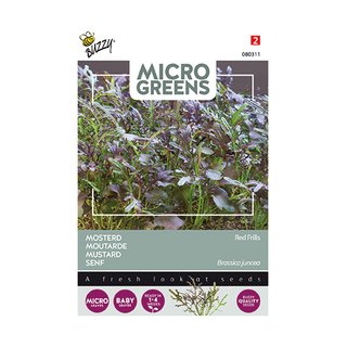 Buzzy® Microgreens, Mosterd Red Frills - afbeelding 1