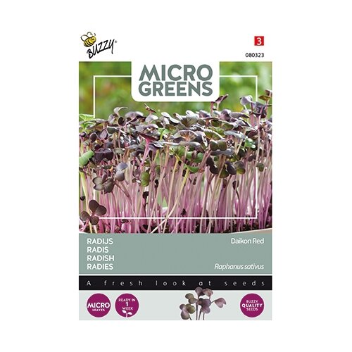 Buzzy® Microgreens, Radijs Rode Daikon - afbeelding 1