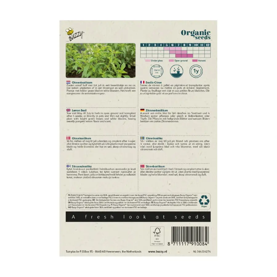 Buzzy® Organic Basilicum Citroensmaak (BIO) - afbeelding 2