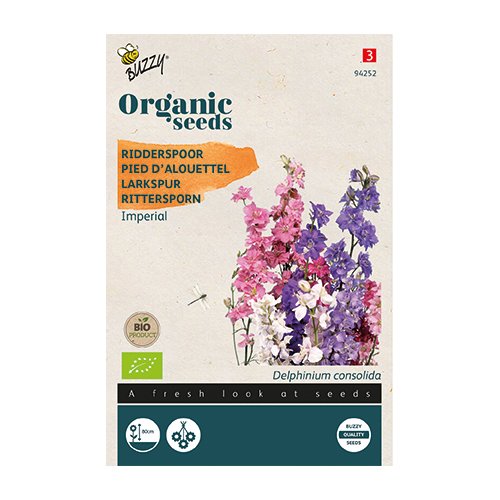 Buzzy® Organic Delphinium, Ridderspoor Imperial (BIO) - afbeelding 1