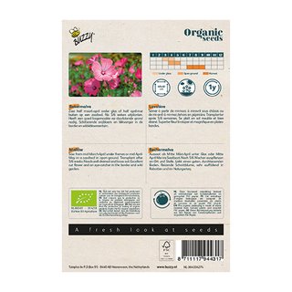 Buzzy® Organic Lavatera, Bekermalva rose/rood  (BIO) - afbeelding 2