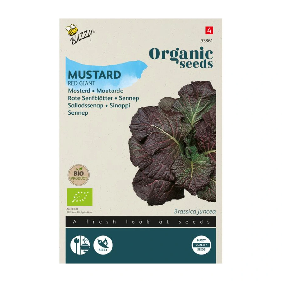 Buzzy® Organic Mosterd Red Giant (BIO) - afbeelding 1
