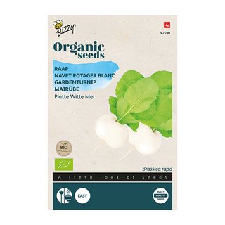 Buzzy® Organic Raap Platte Witte Mei (BIO) - afbeelding 1