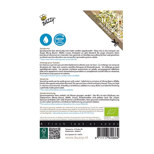 Buzzy® Organic Sprouting Salademengsel  (BIO) - afbeelding 2