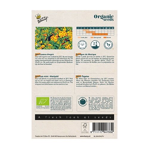 Buzzy® Organic Tagetes Lucida, Mexicaanse dragon (BIO) - afbeelding 2