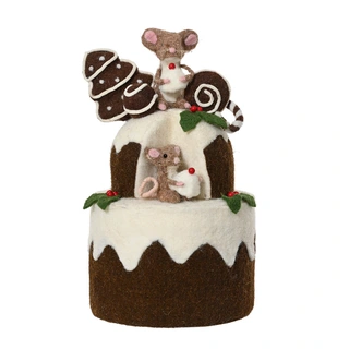 Wollen Cake met Muizen - Ø20x35 cm